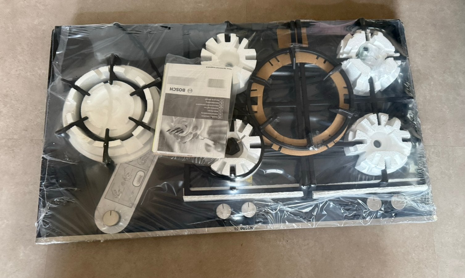 Bosch gaskookplaat PGV975K01N  90CM NIEUW, Nieuw, Energieklasse A of zuiniger, Inbouw, Gas