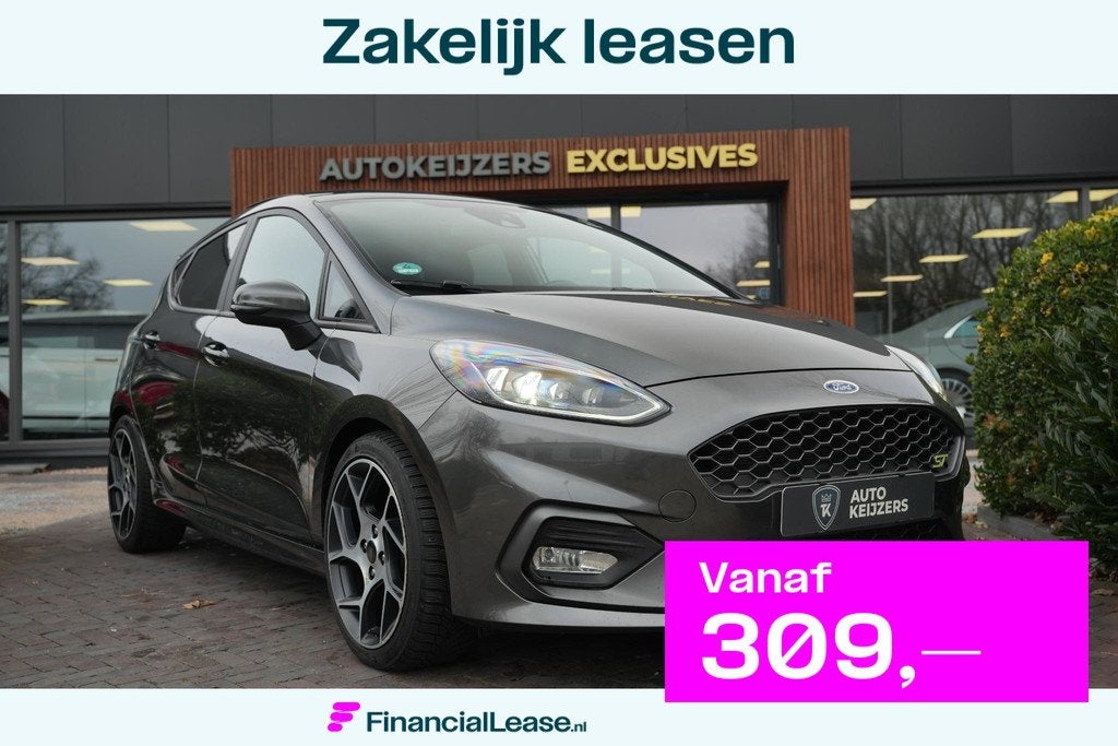 Ford Fiesta 1.5 EcoBoost ST-3 Panoramadak Cruise Recaro LED, Voorwielaandrijving, Euro 6, Leder en Stof, Handgeschakeld