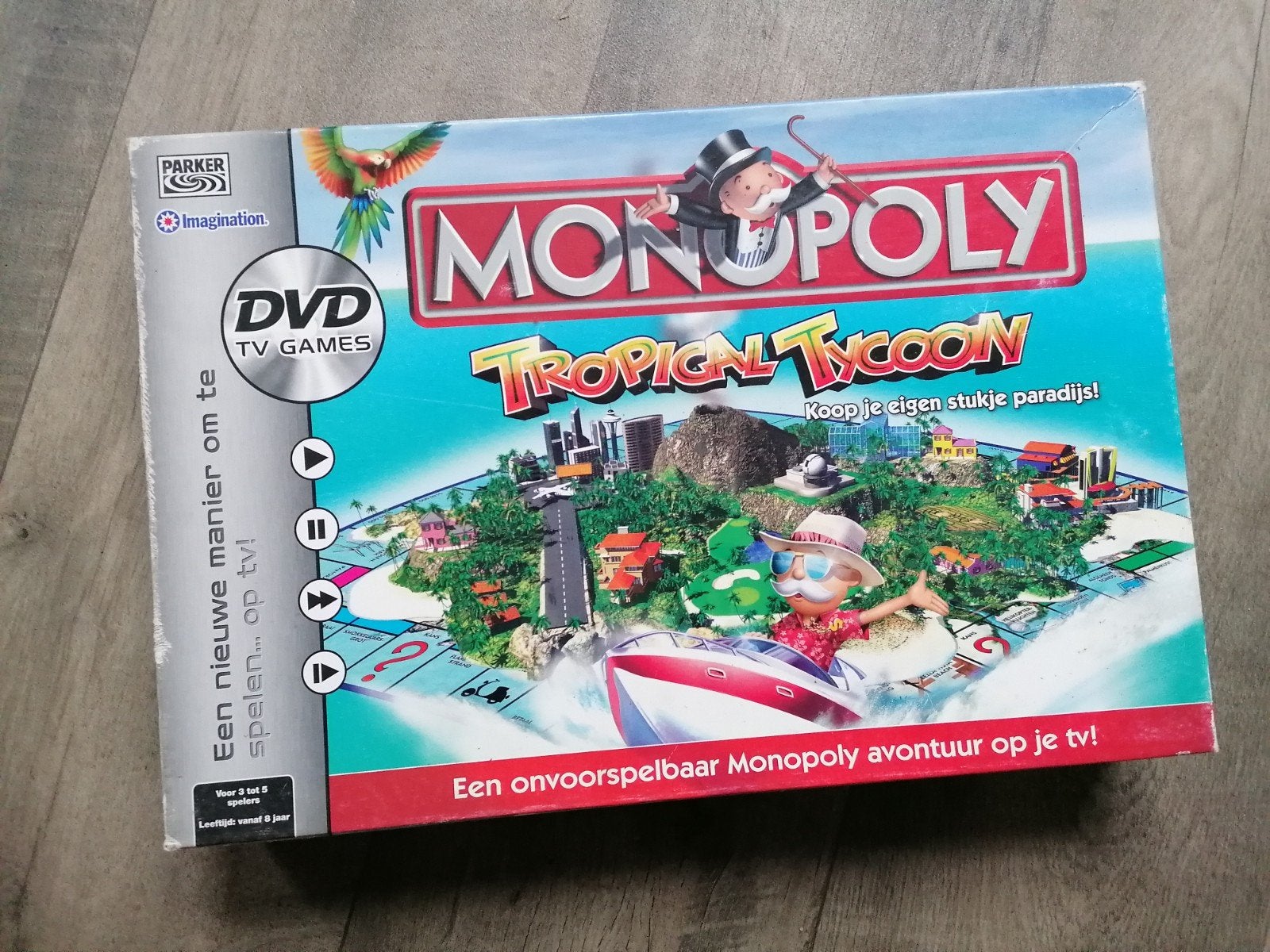 Monopoly Tropical Tycoon DVD TV Games - Inclusief DVD, Hobby en Vrije tijd, Drie of vier spelers, Ophalen of Verzenden, Gebruikt