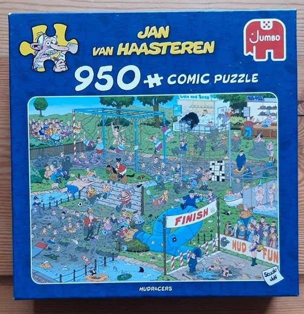 Jan v Haasteren, Modderrace, Uitverkoop, Aan de lopende band, Ophalen of Verzenden, 500 t/m 1500 stukjes, Zo goed als nieuw, Legpuzzel