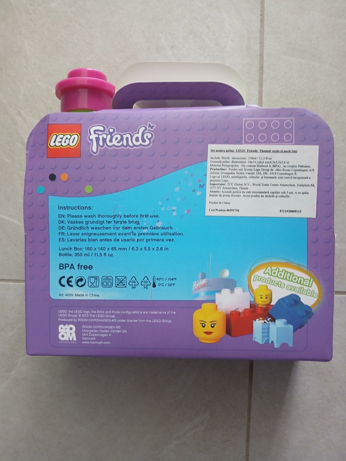 Nieuw LEGO Friends Lunchset - Broodtrommel & Drinkfles, Ophalen of Verzenden, Nieuw