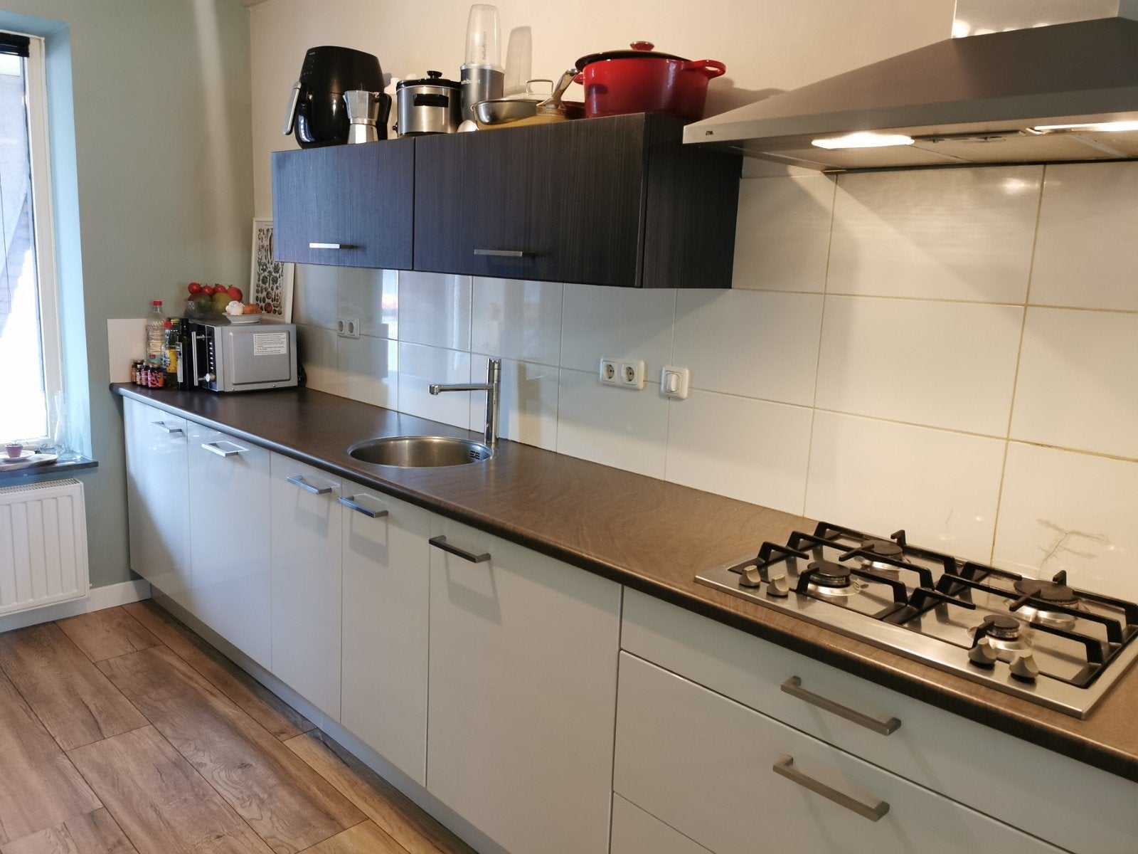 Keuken Hooglans Wit, Ophalen, Gebruikt, Wit, Enkelwandige keuken