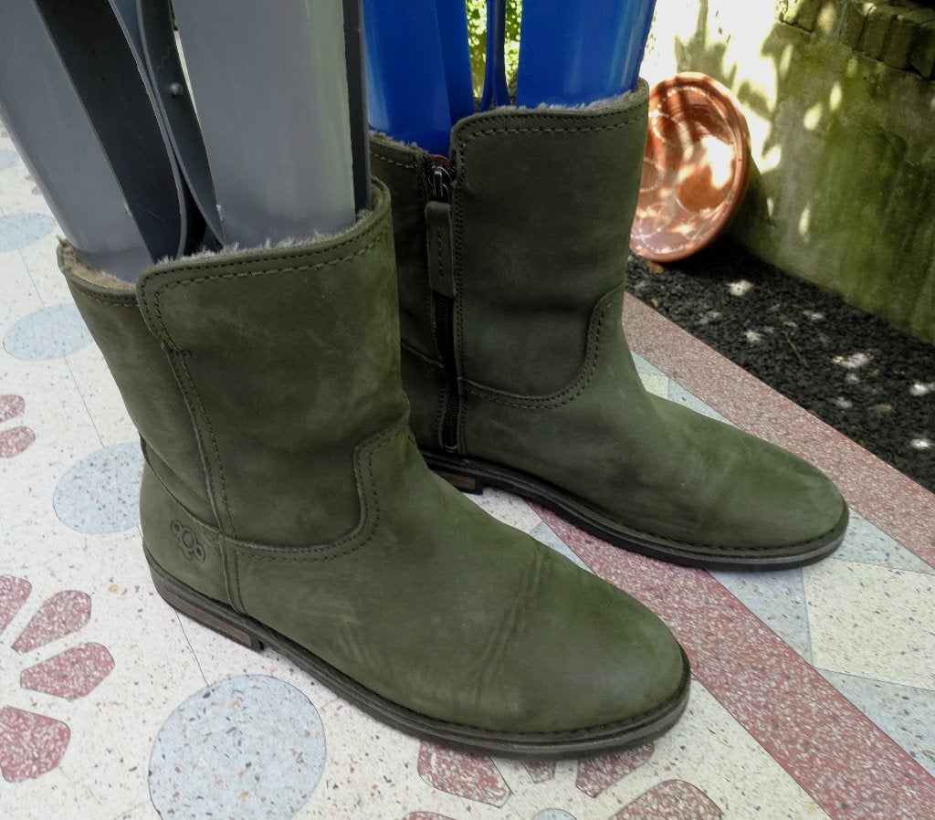 Maat 40 * Olijfgroen nubuck AQA half-hoge laarzen, Verzenden, Lage of Enkellaarzen, AQA, Zo goed als nieuw