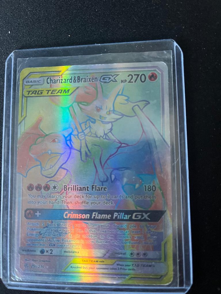Pokemon kaart charizard&briaxen, Ophalen of Verzenden, Zo goed als nieuw
