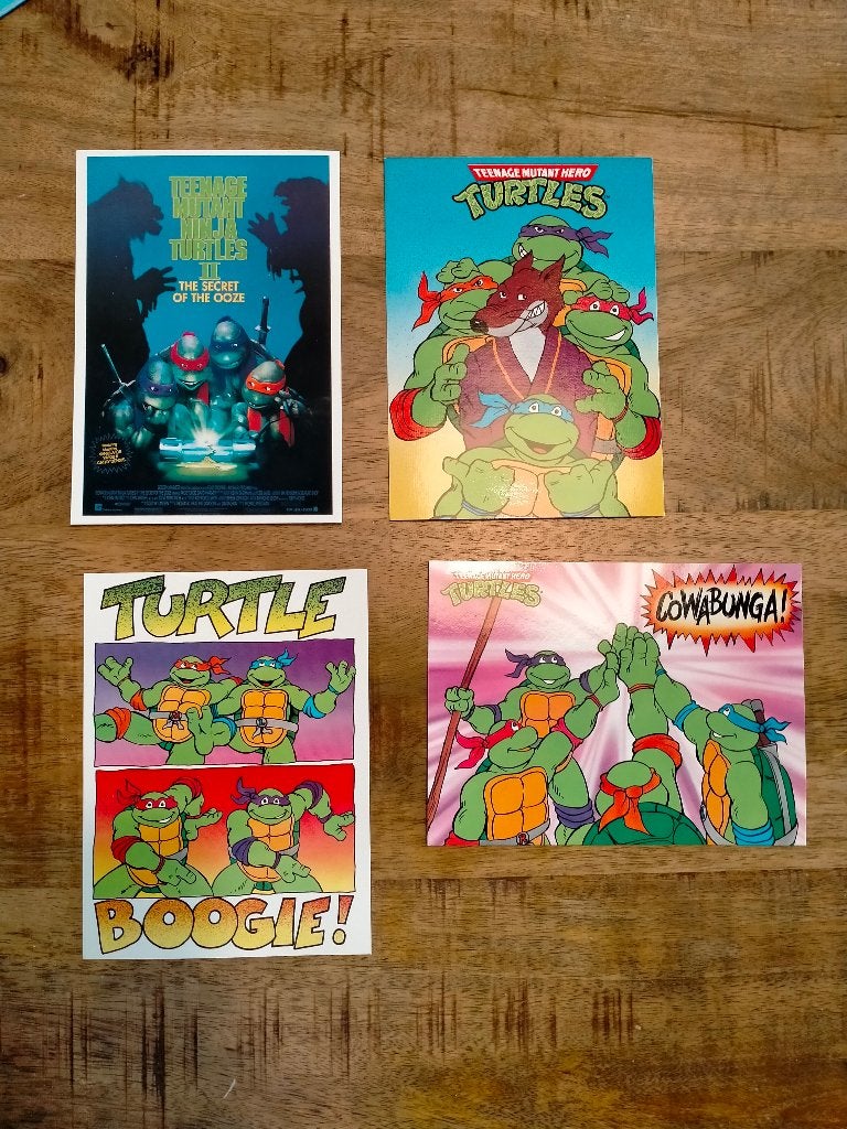Teenage Mutant Ninja Turtles tv serie tekenfilm ansichtkaart, Verzenden, Overige figuren, Zo goed als nieuw, Overige typen