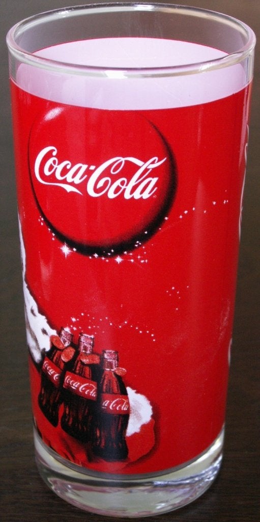 Coca Cola glas met Coca-Cola Kerstman, Verzamelen, Ophalen of Verzenden, Nieuw, Bierglas