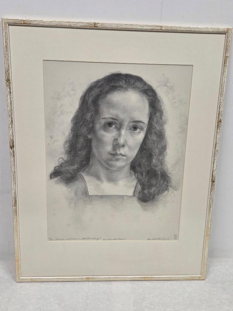 Aart van Dobbenburgh - Opstanding, Ingelijst, Portret, Ophalen of Verzenden, 70 cm