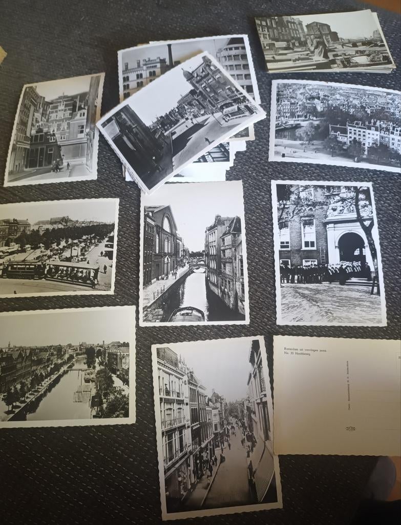 Rotterdam uit vervlogen jaren /55 prentbriefkaarten/zwartwit, Ophalen of Verzenden, 1940 tot 1960, Zuid-Holland