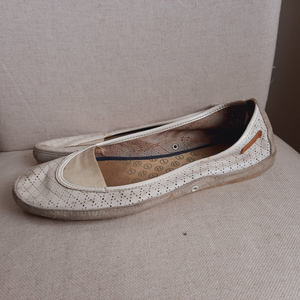 Tommy Hilfiger ballerina's wit maat 41, Wit, Ophalen of Verzenden, Zo goed als nieuw, Tommy Hilfiger