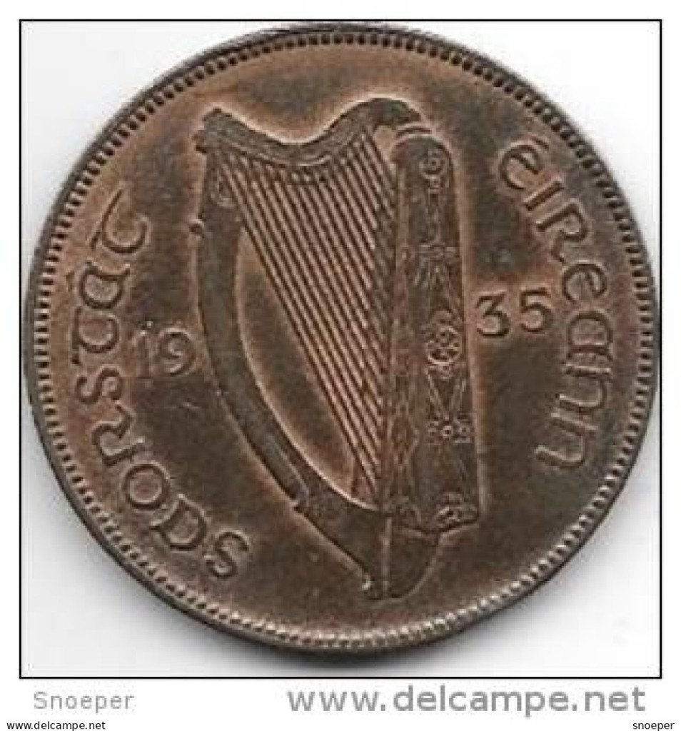 ireland 1 penny 1935 km 3 vf+, Verzenden, Overige landen, Losse munt