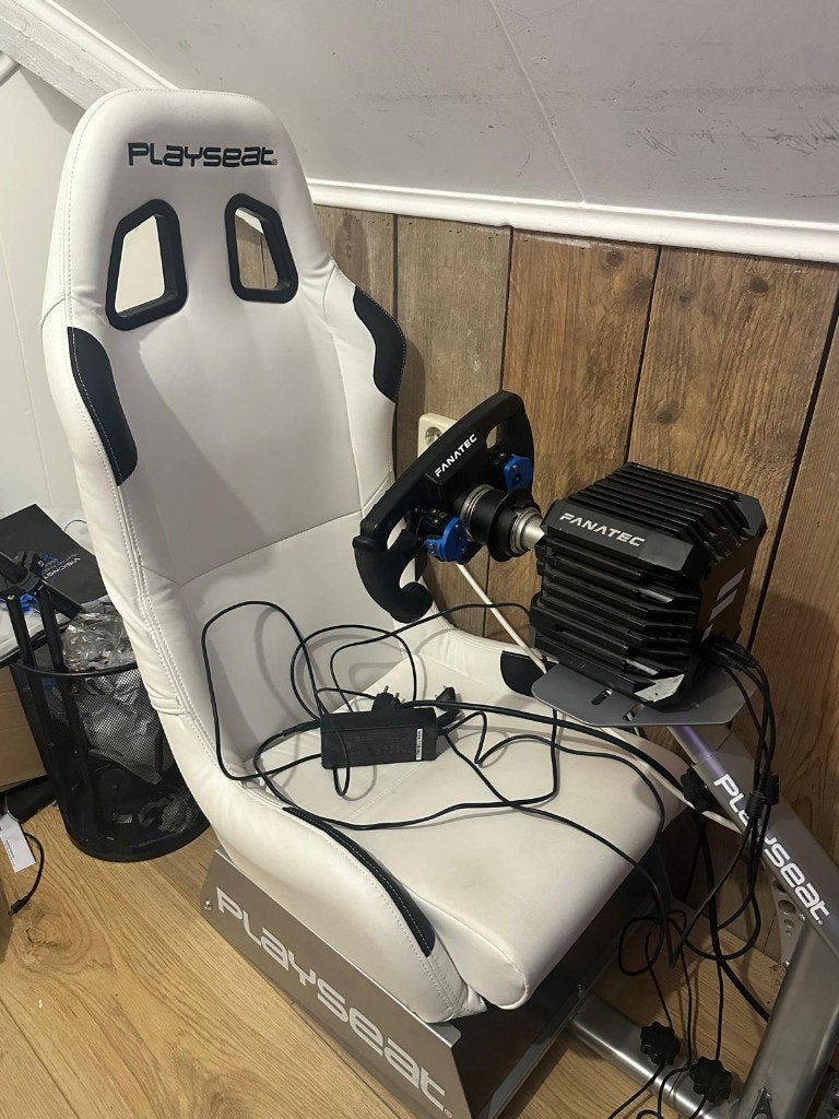 Playseat Evolution racestoel / sim racing cockpit – wit, Computers en Software, Joysticks, Zo goed als nieuw, Ophalen of Verzenden