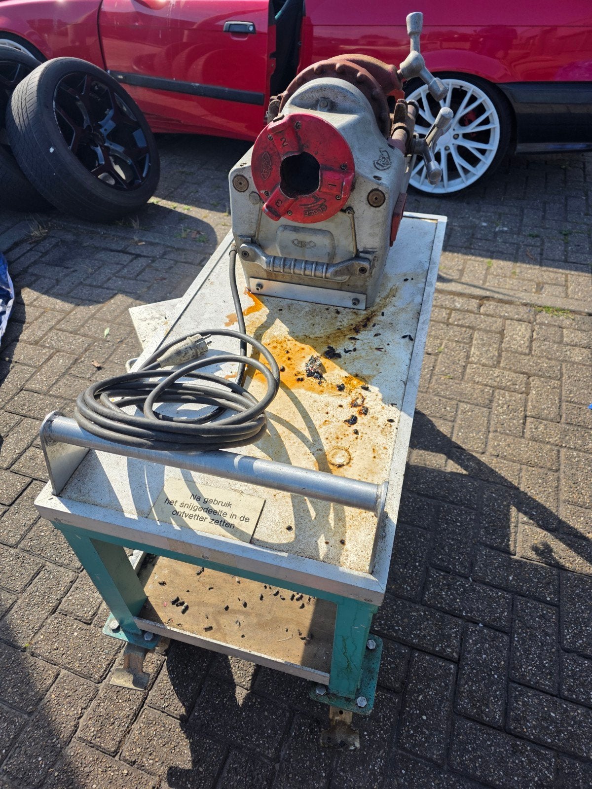 REX N50A1 Draadmachine met onderstel - Roestig, Ophalen