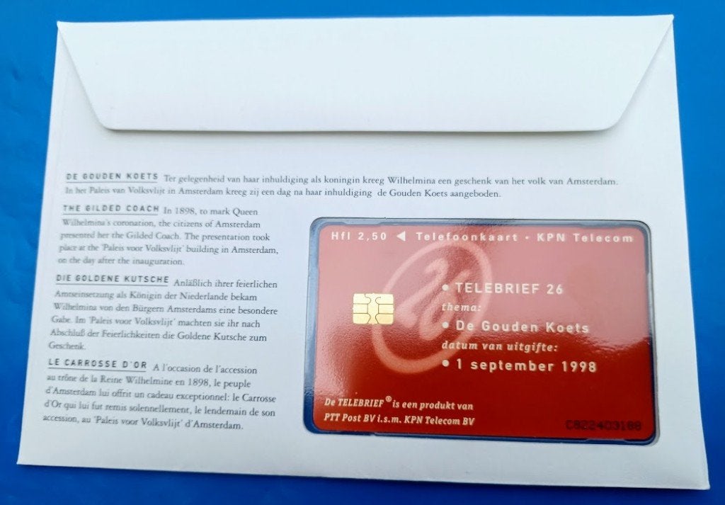 Telebrief 26 De Gouden Koets - 1998, Verzenden, Buitenland