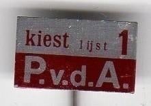 Speldje PVDA LIJST 1 (A5), Ophalen of Verzenden, Gebruikt, Overige onderwerpen