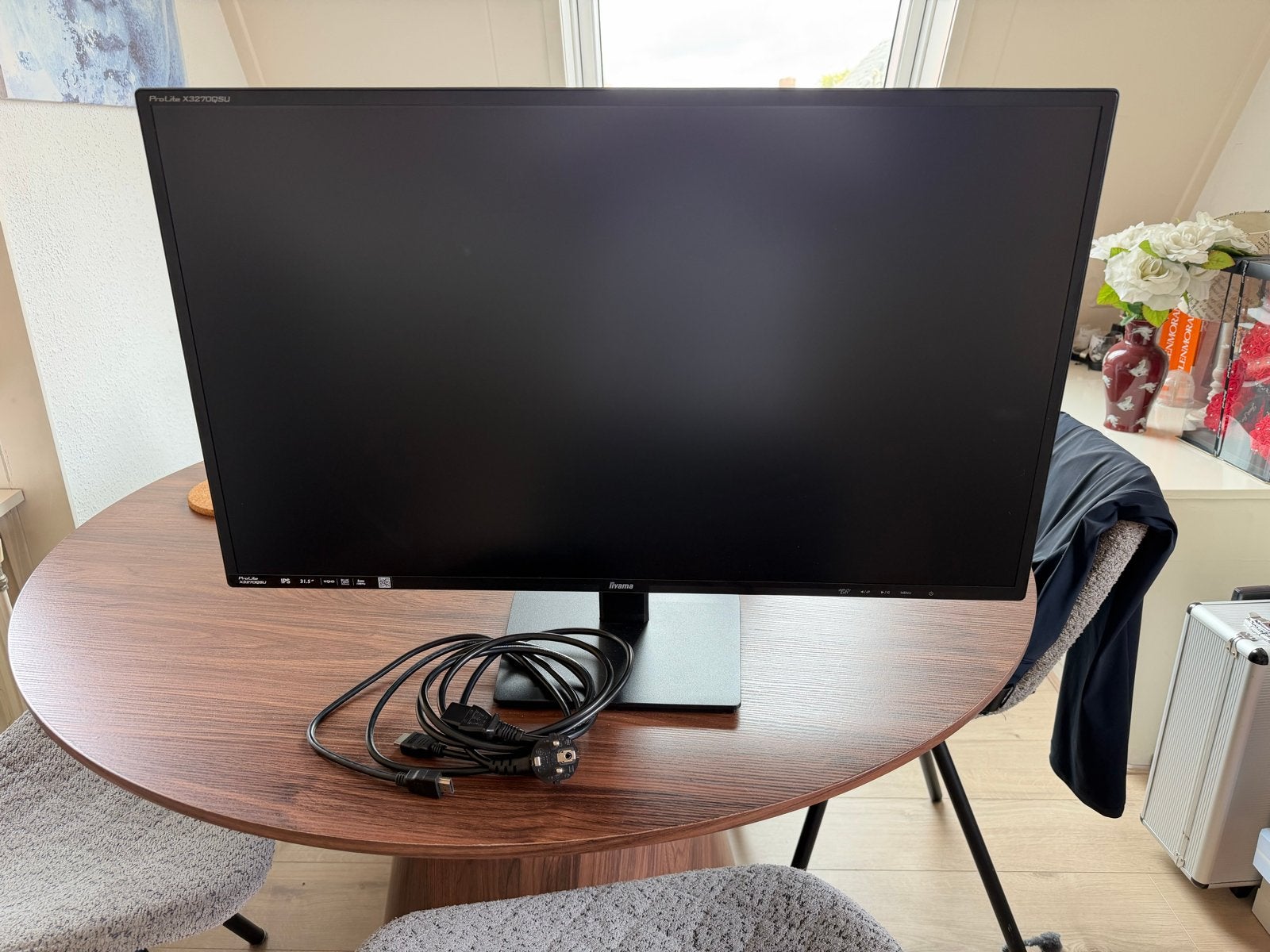Iiyama ProLite X3270QSU 31.5" WQHD IPS Monitor, Computers en Software, HDMI, Zo goed als nieuw, 61 t/m 100 Hz, Quad HD (2K)