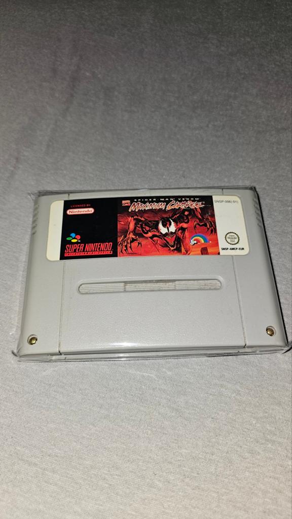 Verkoop van de klassieke Super Nintendo game Spider-Man & Ve, 1 speler, Ophalen of Verzenden, Zo goed als nieuw, Avontuur en Actie