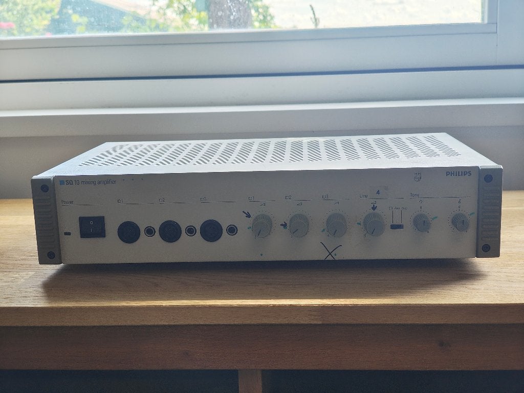 Philips SQ 10 mixing aplifier 120w 100 volt versterker, Overige merken, Ophalen of Verzenden, 120 watt of meer, Gebruikt