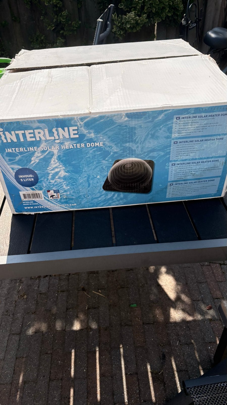 Interline Solar Heater Dome voor Zwembad, Tuin en Terras, Ophalen, Gebruikt, Verwarming