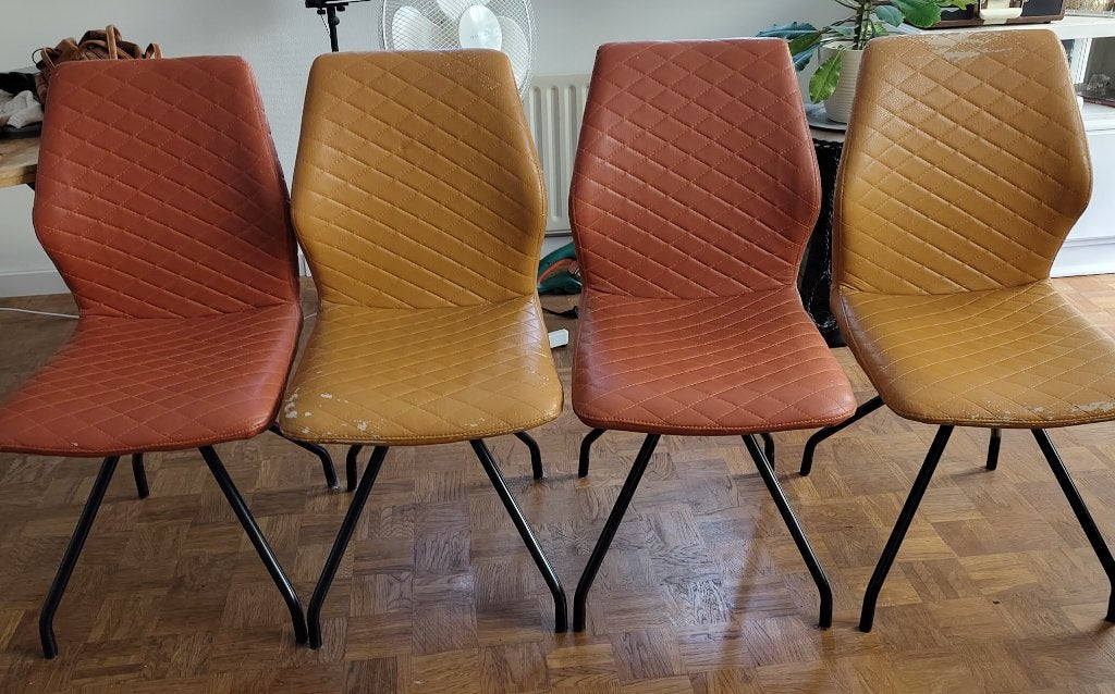 4 eetkamerstoelen, Ophalen, Gebruikt, Overige kleuren, Overige materialen