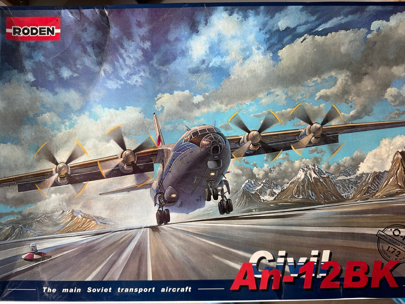 Roden Civil Antonov An-12BK kit O-18 1:72, Overige merken, 1:72 tot 1:144, Nieuw, Ophalen of Verzenden