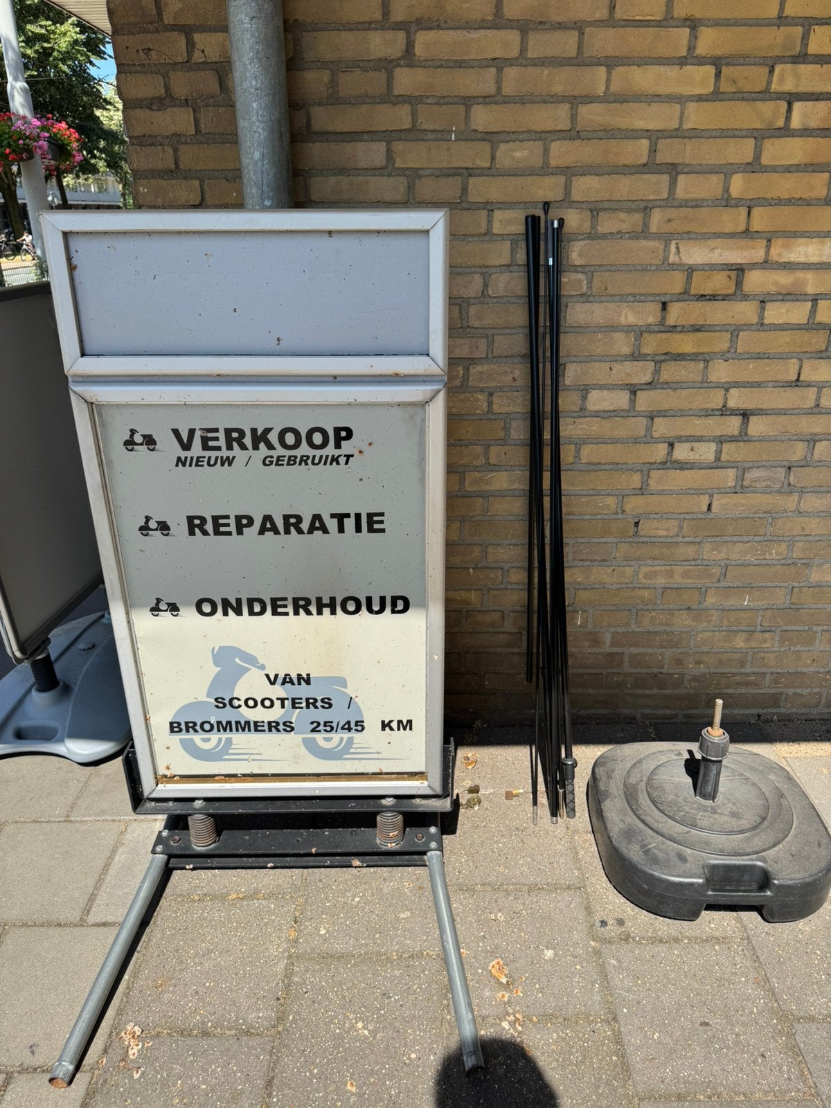 Stoepbord en parasolbord, Ophalen of Verzenden, Gebruikt
