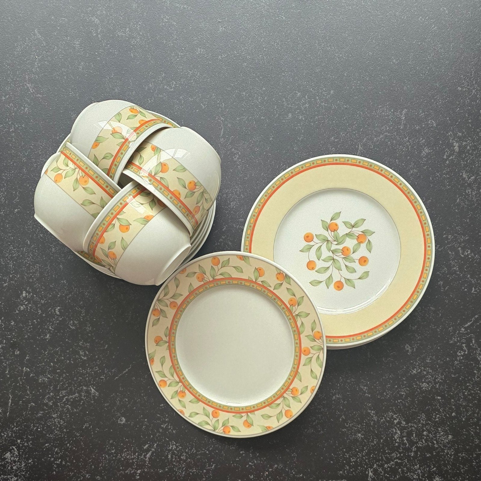 Vintage koffieset 12-delig - Ivory Garden ART-DESIGN Germany, Ophalen of Verzenden