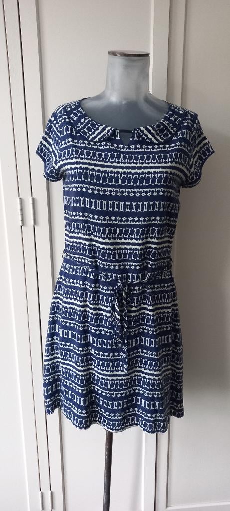 Paper Dolls jurkje donkerblauw-ecru maat M zgan, Kleding | Dames, Maat 38/40 (M), Blauw, Ophalen of Verzenden, Zo goed als nieuw