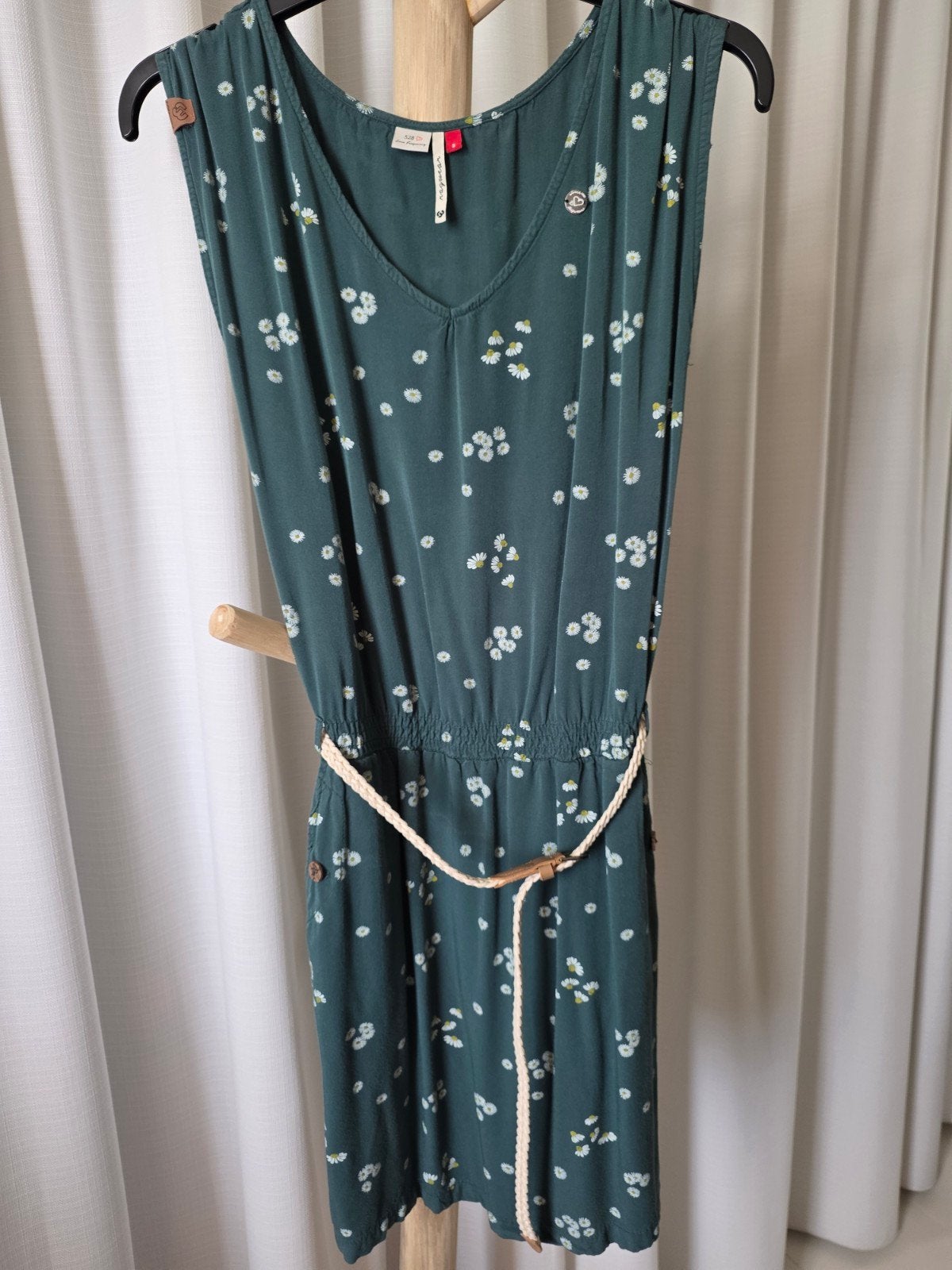 Ragwear zomerjurk maat S, groen, 100% viscose, Maat 38/40 (M), Ophalen of Verzenden, Zo goed als nieuw, Knielengte