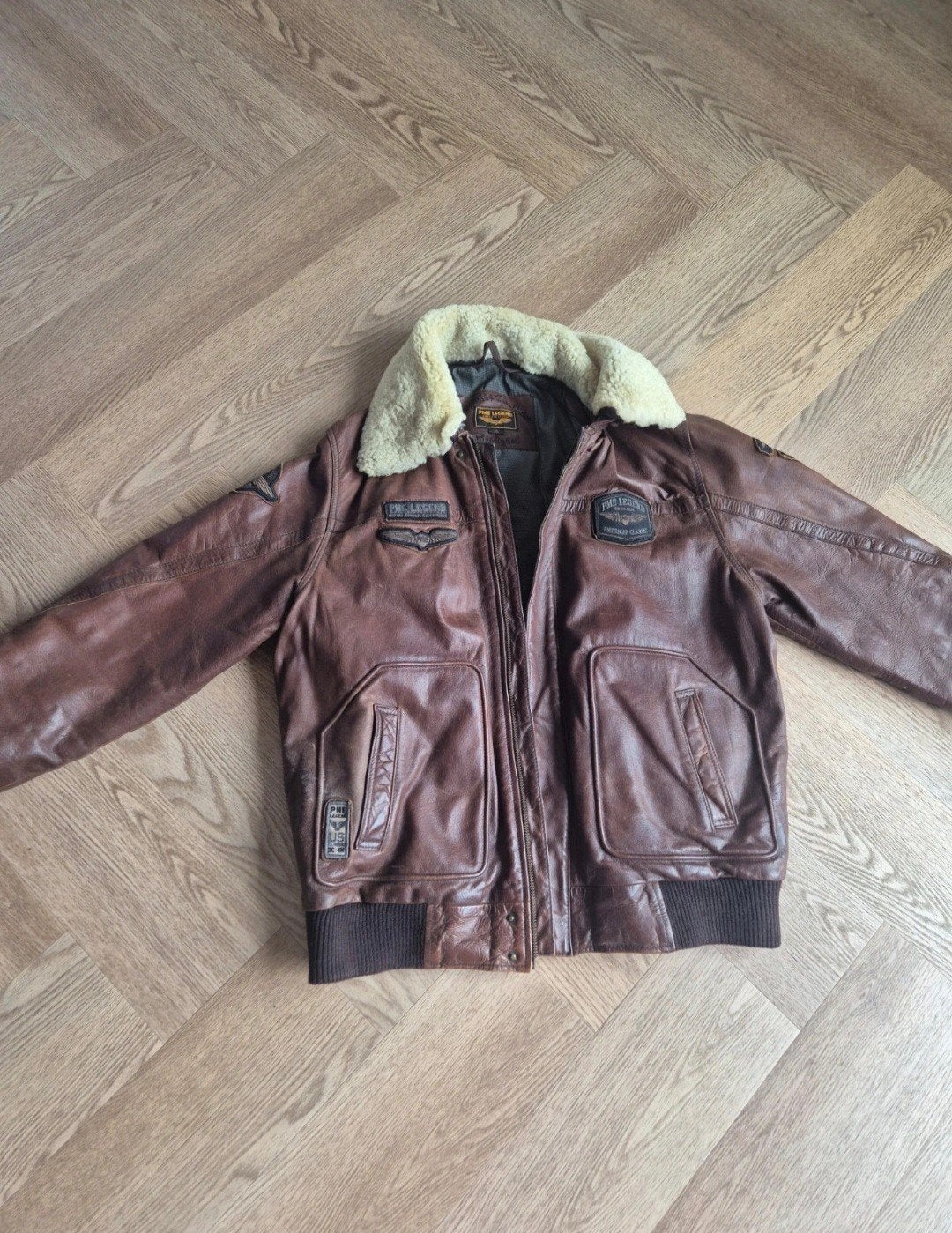 PME Legend leren pilotenjack - zware kwaliteit, Bruin, Maat 56/58 (XL), Ophalen of Verzenden, PME Legend