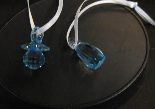 Swarovski geboorte hanger speen flesje keuze uit 2 soorten, Verzamelen, Swarovski, Ophalen of Verzenden, Nieuw, Figuurtje