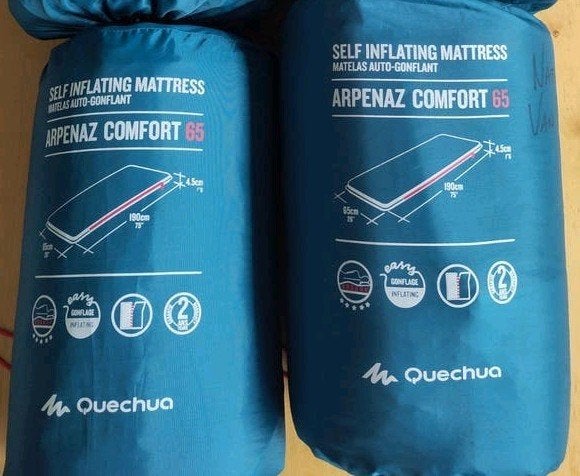 Decathlon Quechua zelfopblazende slaapmatten, Caravans en Kamperen, Luchtbedden, Ophalen of Verzenden, Gebruikt, 1-persoons