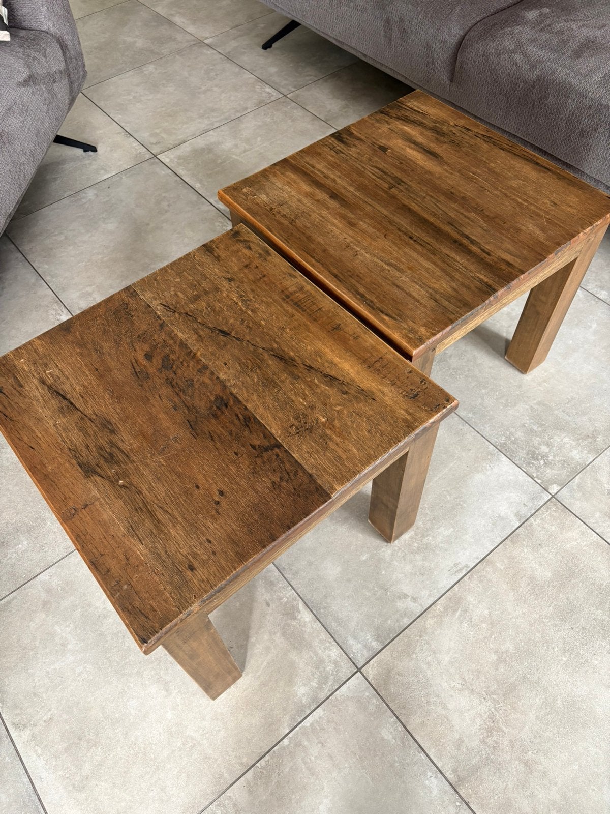 Bijzettafel, Ophalen, Gebruikt, 50 tot 100 cm, Eikenhout