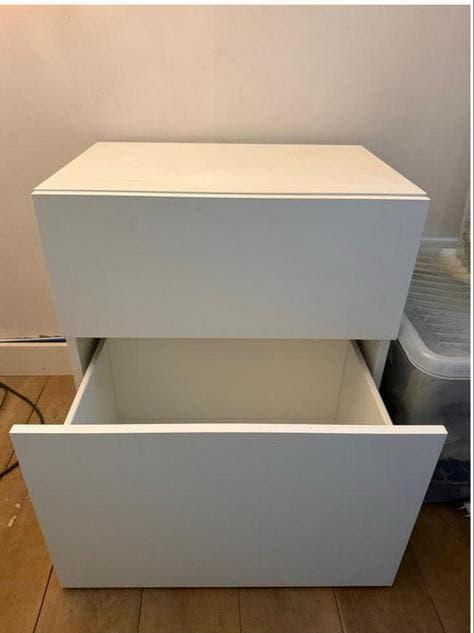 IKEA Besta element met twee lades, Huis en Inrichting, Kasten | Ladekasten, Ophalen, 1 of 2 laden, Nieuw, 50 tot 100 cm