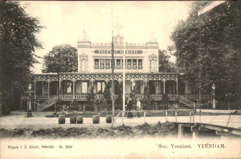Veendam - Societeit Veenlust, Ophalen of Verzenden, Voor 1920, Gelopen, Groningen