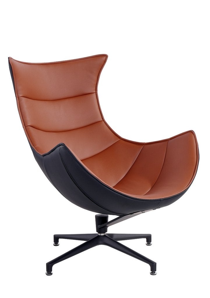 OHNO Luxor Flash Swivel Cocoon Lounge Stoel  Bruin, Niet ingevuld, Zwart, Niet ingevuld, Nieuw