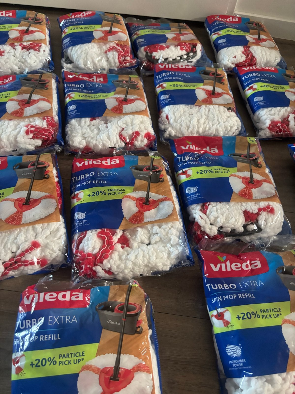 Nieuwe Vileda Turbo Extra spin mop Vervanging - 1 per stuk, Ophalen of Verzenden, Mop of Dweil