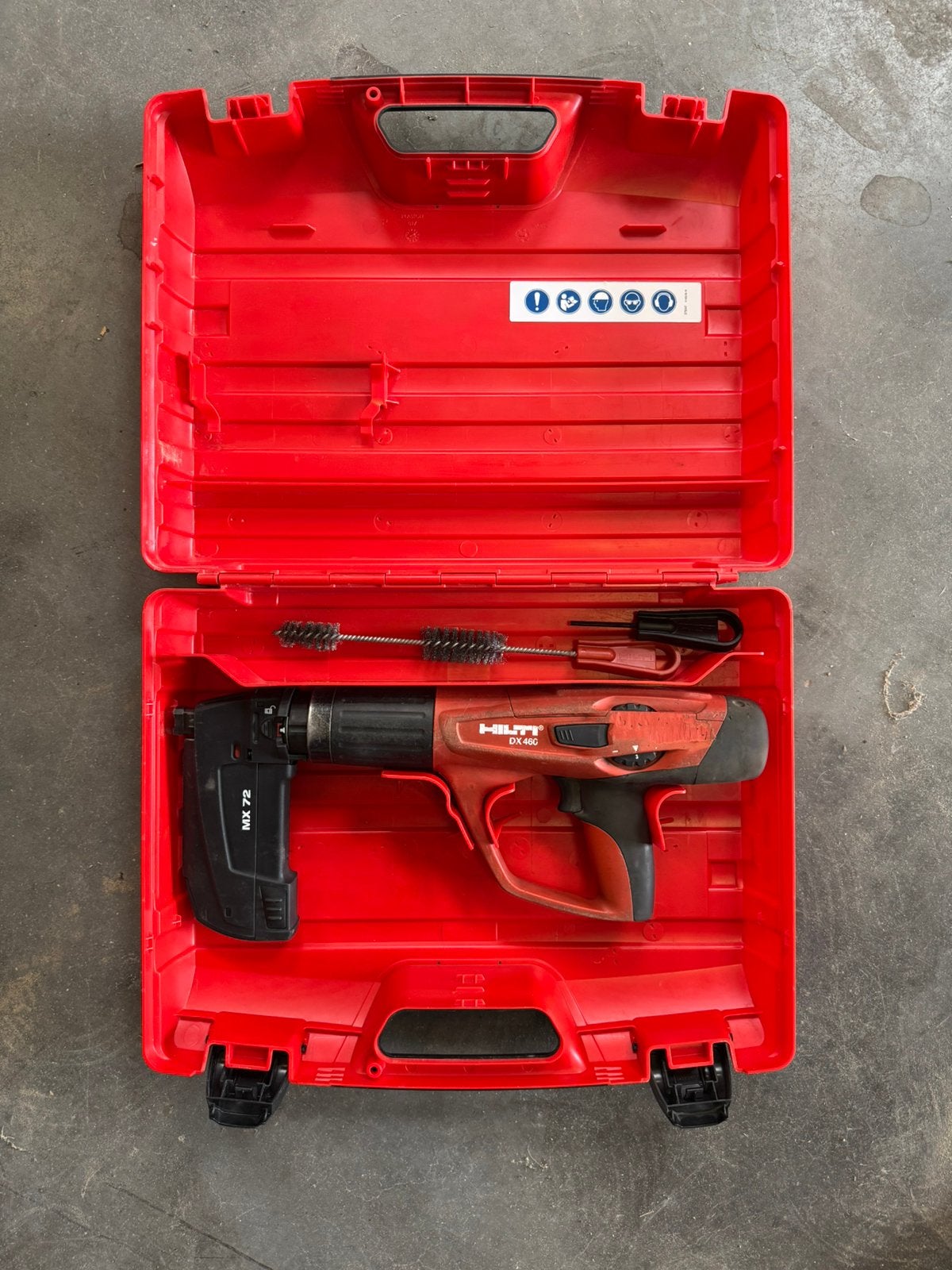 Hilti DX 460 MX72 kruitschiethamer – complete set, Ophalen, Zo goed als nieuw