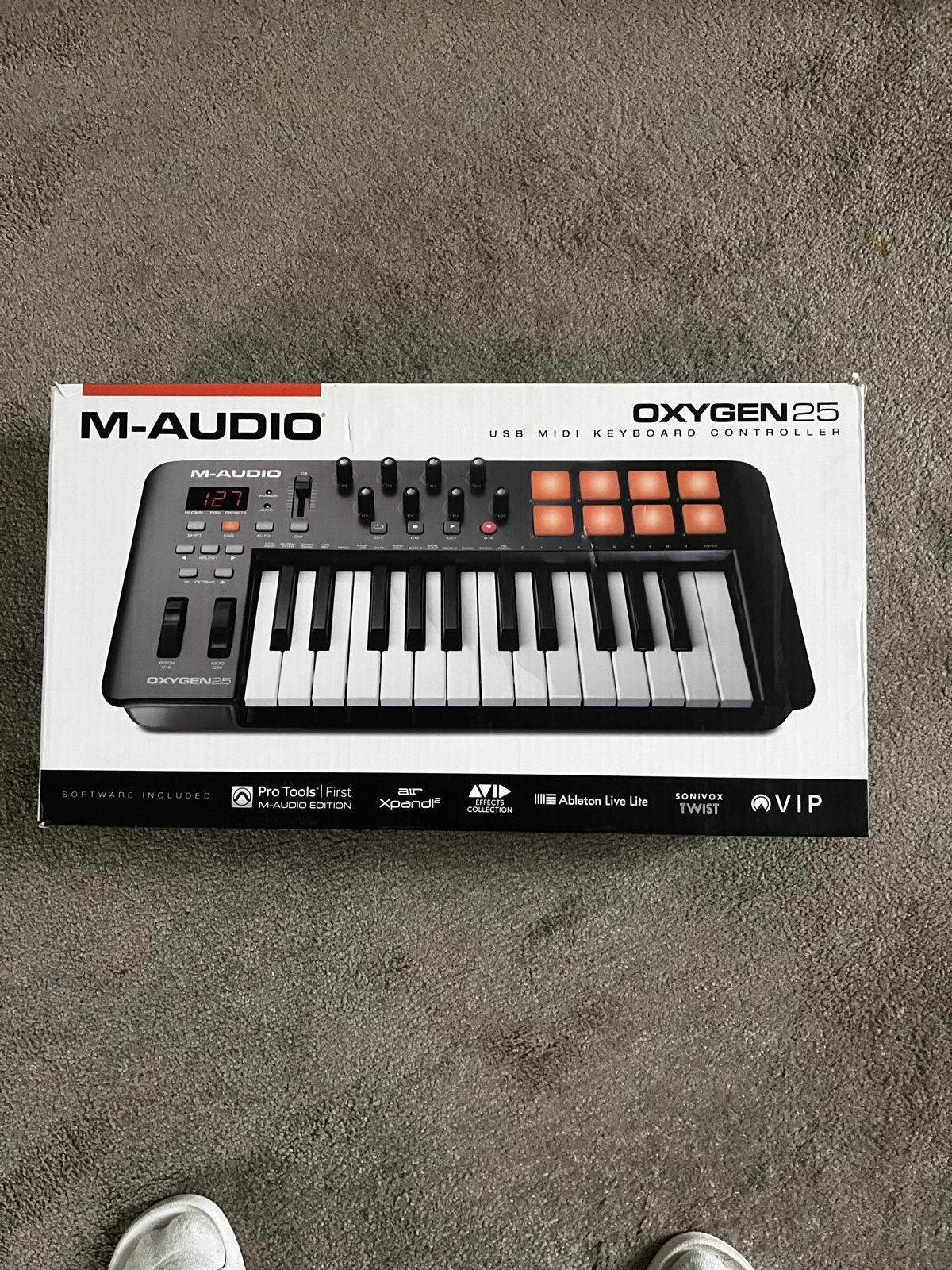 M-Audio Oxygen 25 USB MIDI Keyboard Controller, Overige merken, Nieuw, Aanslaggevoelig, Overige aantallen