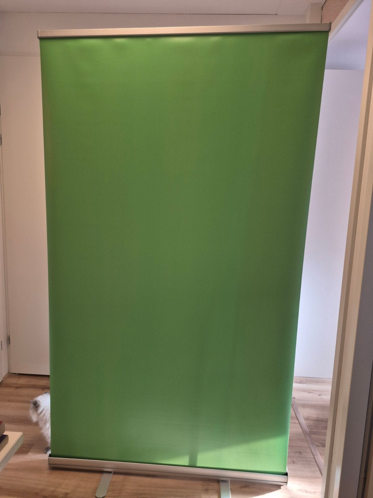 Green Screen 200x120cm roll up banner, Verzamelen, Merken en Reclamevoorwerpen, Ophalen, Zo goed als nieuw, Overige typen