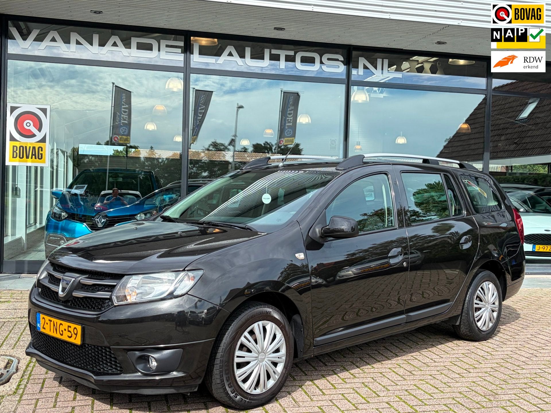 Dacia Logan MCV 0.9 TCe Lauréate App-Connect Navi Airco Cru, Auto's, Voorwielaandrijving, Stof, Zwart, Origineel Nederlands