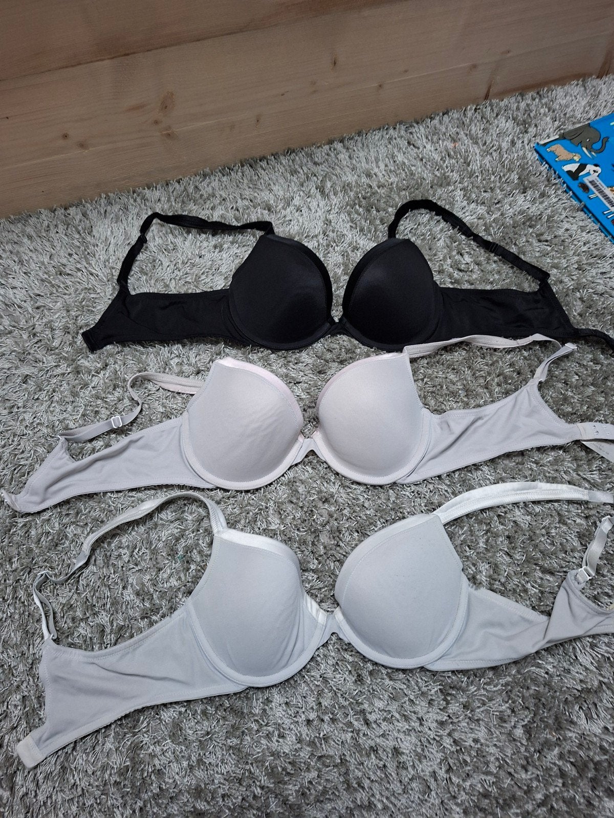 3 push up bh's van Hunkemoller, maat 80b, Hunkemöller, Verzenden, Zwart, BH