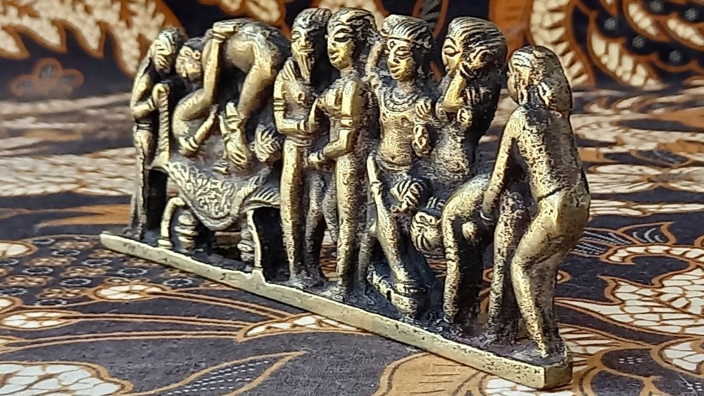Prachtig origineel antiek erotisch brons uit India 17,2 cm., Antiek en Kunst, India, Handgemaakt, Ophalen of Verzenden, Brons