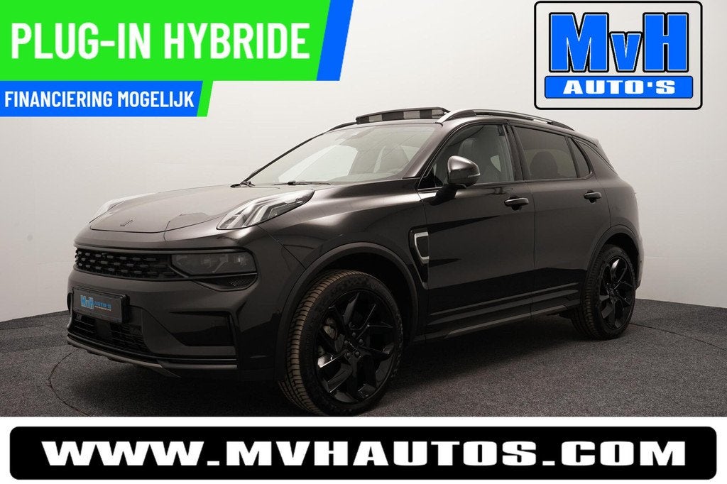 Lynk & Co 01 1.5 PHEV|FULL BLACK XL|ZWARTE.HEMEL|LEER|SOH94%, Auto's, Lynk & Co, Zwart, Zwart, Bedrijf, 1854 kg