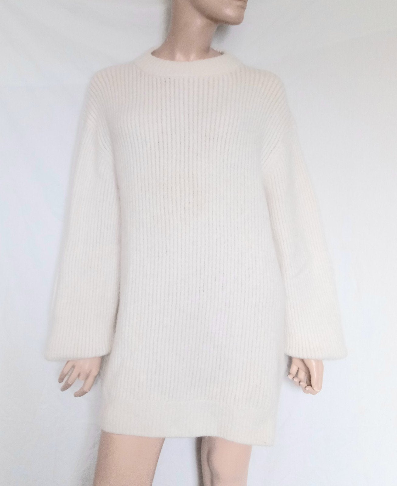 MARCCAIN Oversized Trui , Maat 44 , ALPACA , WOL, Ophalen of Verzenden, Zo goed als nieuw, Maat 42/44 (L), Wit