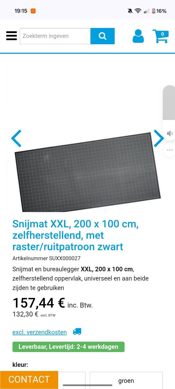 Snijmat XXL 200x100 cm, zelfherstellend, met raster, Ophalen of Verzenden, Nieuw