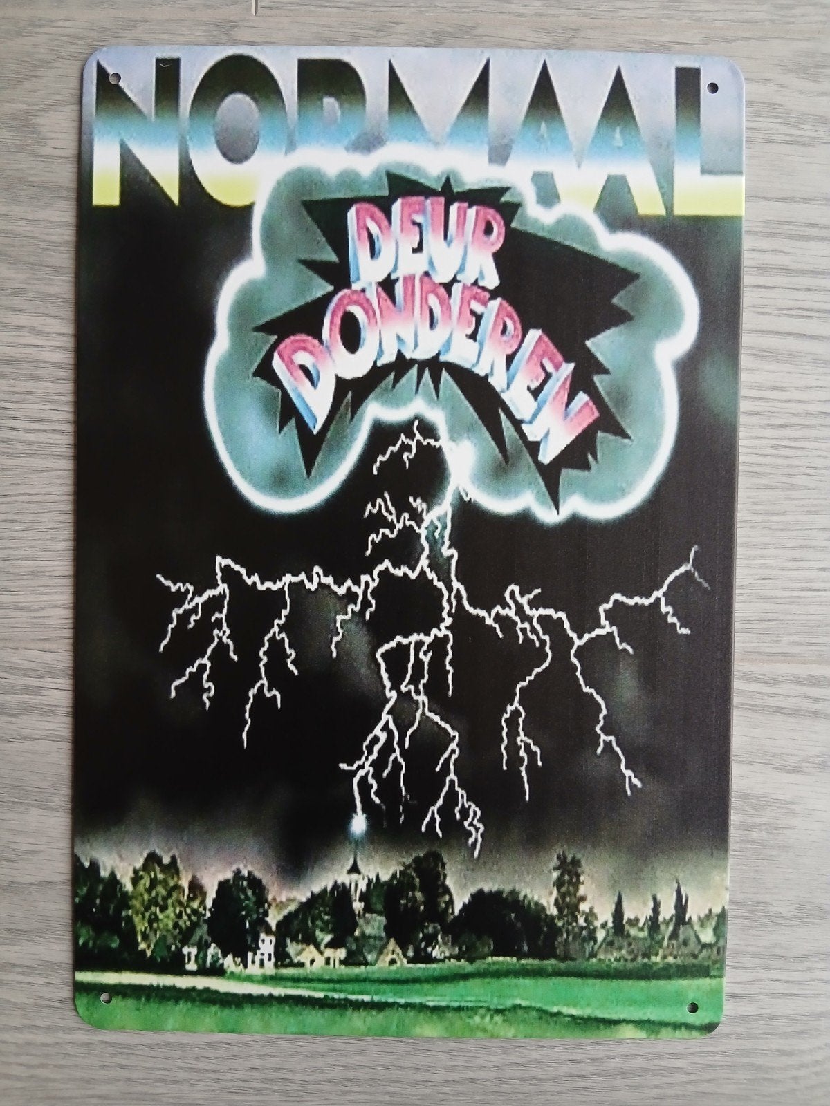 Normaal Deurdonderen 20x30 cm Metalen Reclamebord, Ophalen of Verzenden, Nieuw, Poster, Artwork of Schilderij