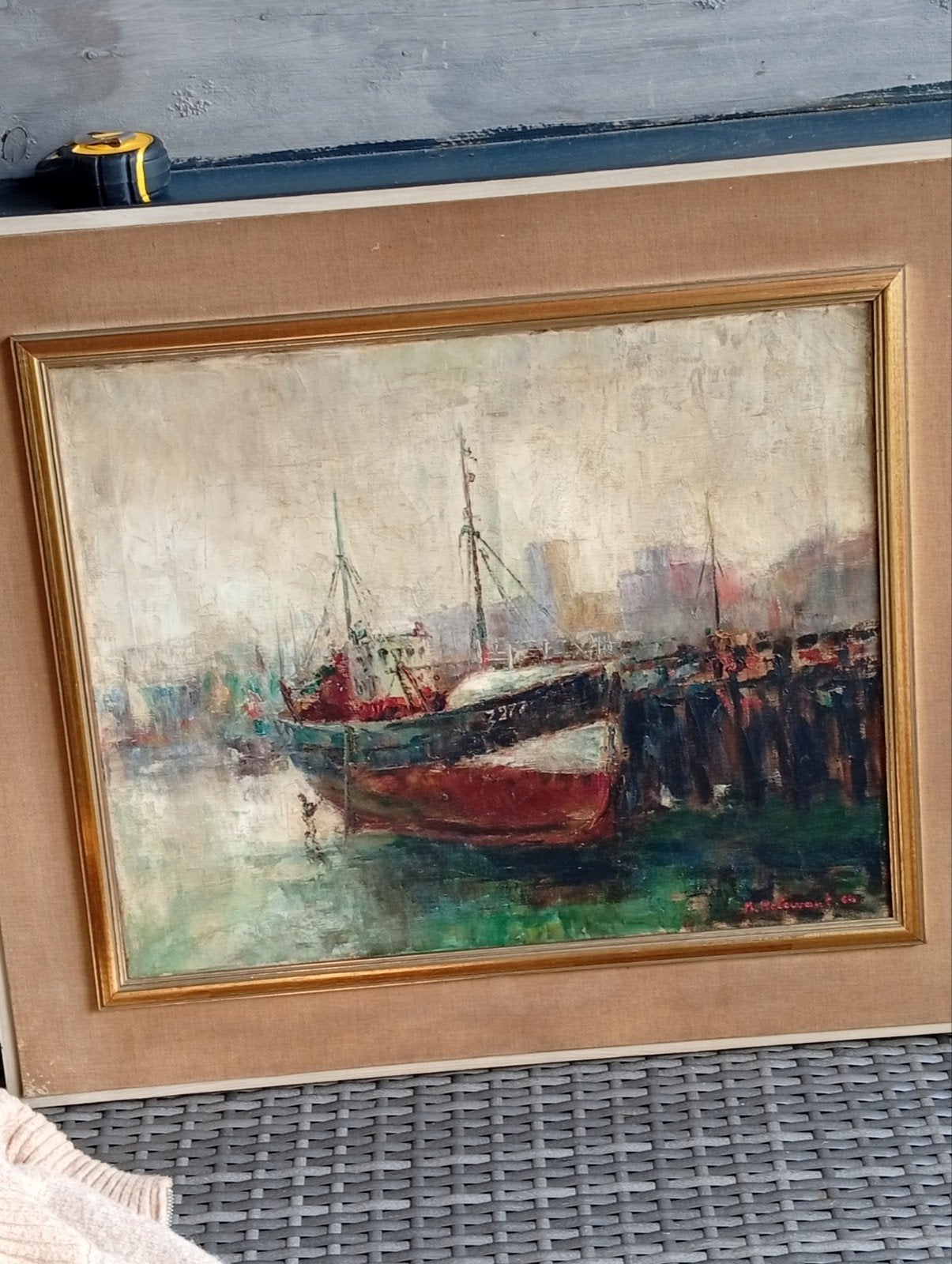 Mooi schilderij van kunstschilder Maurice helewout uit Belgi, Ophalen of Verzenden