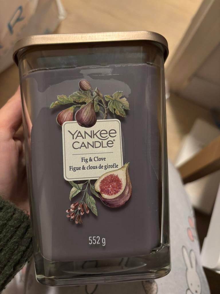 Yankee candle fig en clove, Ophalen of Verzenden, Zo goed als nieuw, Overige materialen, Minder dan 25 cm
