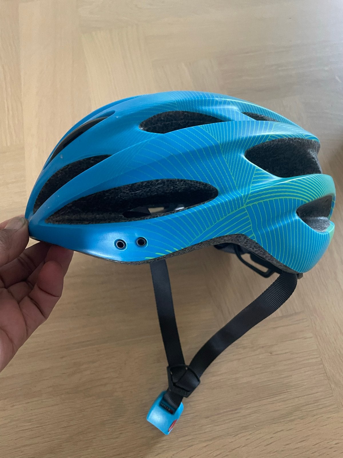 Kinder - Fietshelm blauw - Maat 50-57cm, Fietsen en Brommers, Ophalen of Verzenden, Gebruikt, Overige maten, Jongen of Meisje