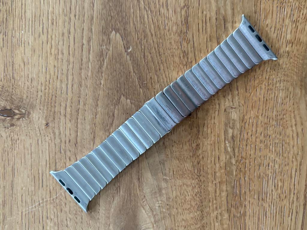 Roestvrijstalen bandje voor Apple Watch, Sieraden, Tassen en Uiterlijk, Smartwatches, Ophalen of Verzenden, Zo goed als nieuw